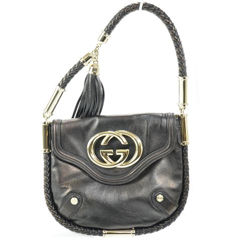 gucci britt bag|Gucci Britt Leather Shoulder Bag .